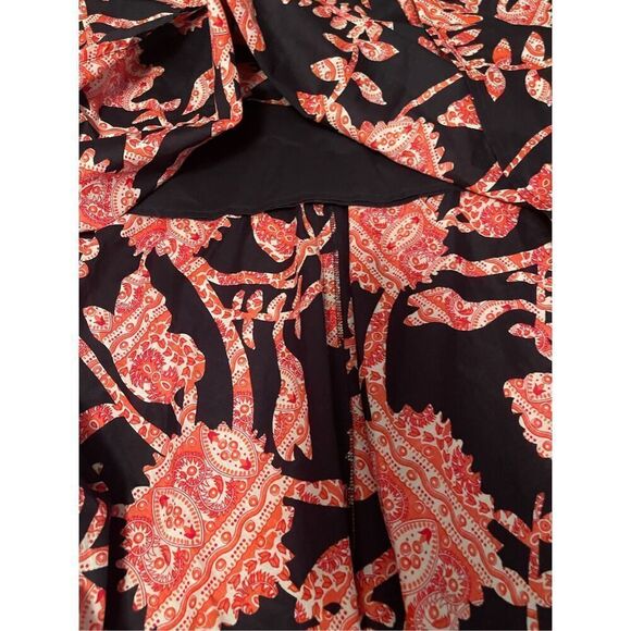 Tommy Hilfiger Women’s A Line Blue Red Paisley Maxi Skirt Floral Paisley Sz 10 N - Picture 6 of 12